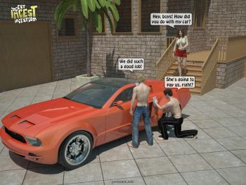 Brother + Sisters Car. 3D Incest cover