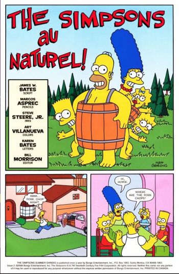 The Simpsons au Naturel! cover