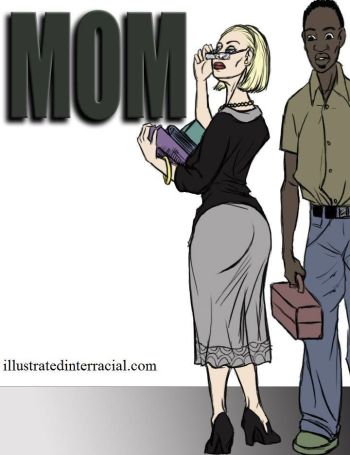 Mom - illustrated interracial,Incest Sex cover