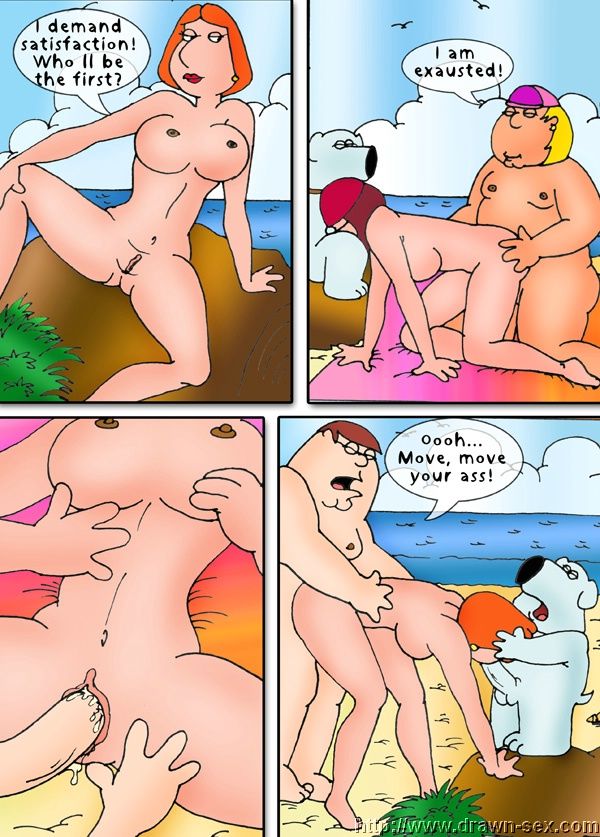 Family Guy - Beach Play - Drawn Cartoon sex page 15