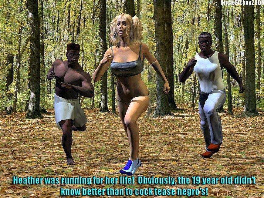 Heather Running - UncleSickey 3D Interracial page 1