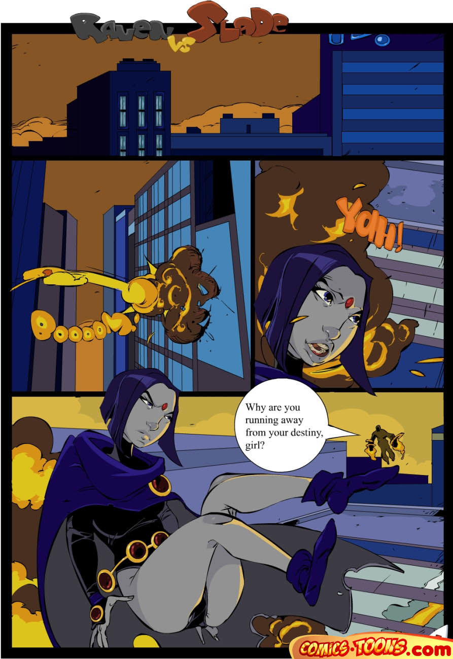Teen Titans - Raven Vs. Slade 2 page 1