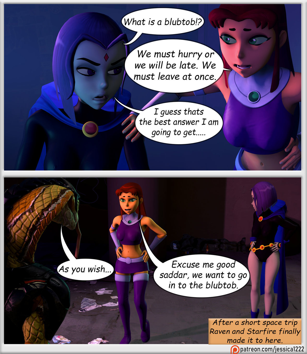 Raven, Starfire and The Alien Gloryhole - Teen Titans page 2
