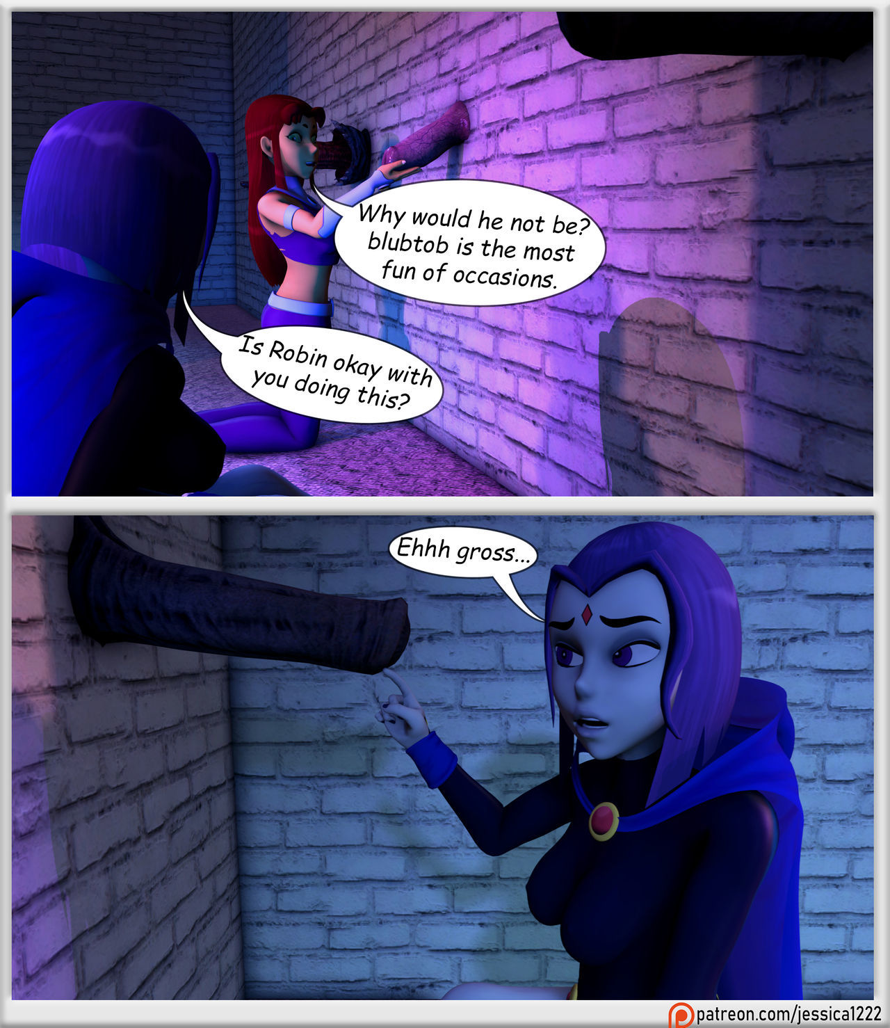 Raven, Starfire and The Alien Gloryhole - Teen Titans page 4