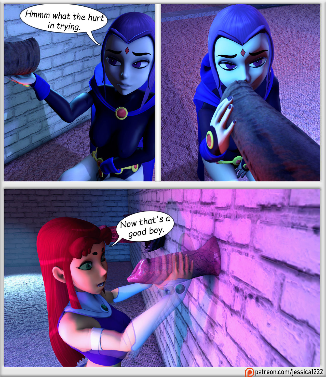 Raven, Starfire and The Alien Gloryhole - Teen Titans page 5