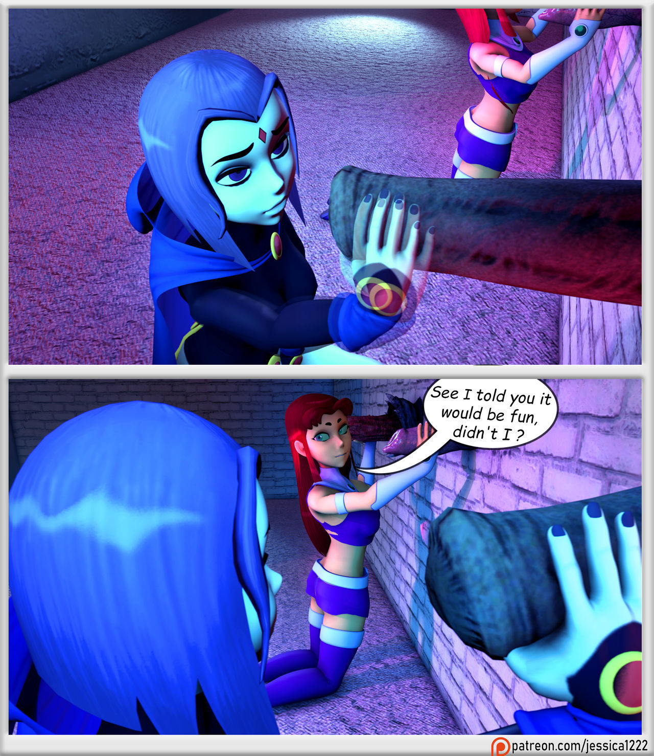 Raven, Starfire and The Alien Gloryhole - Teen Titans page 7