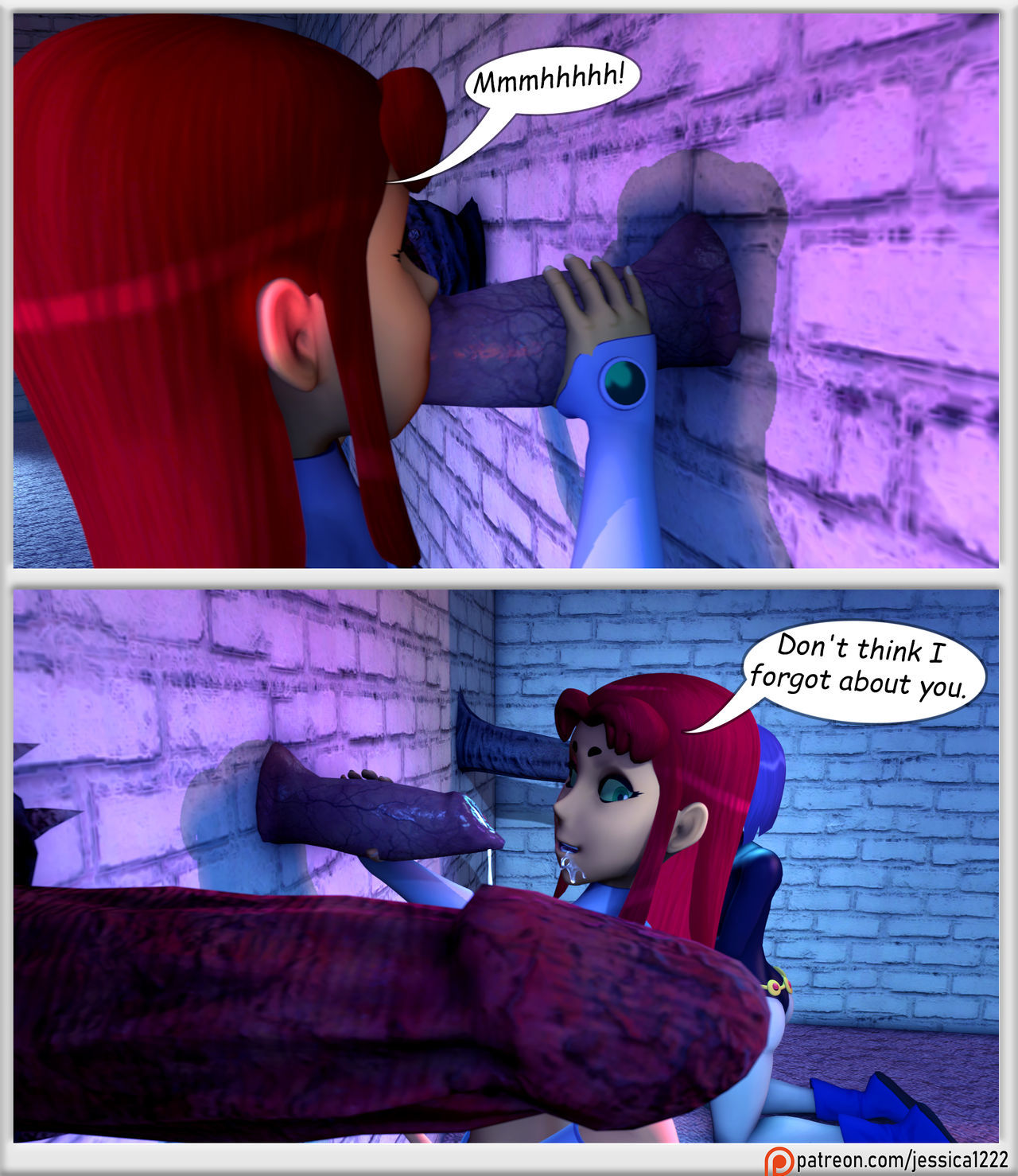 Raven, Starfire and The Alien Gloryhole - Teen Titans page 8