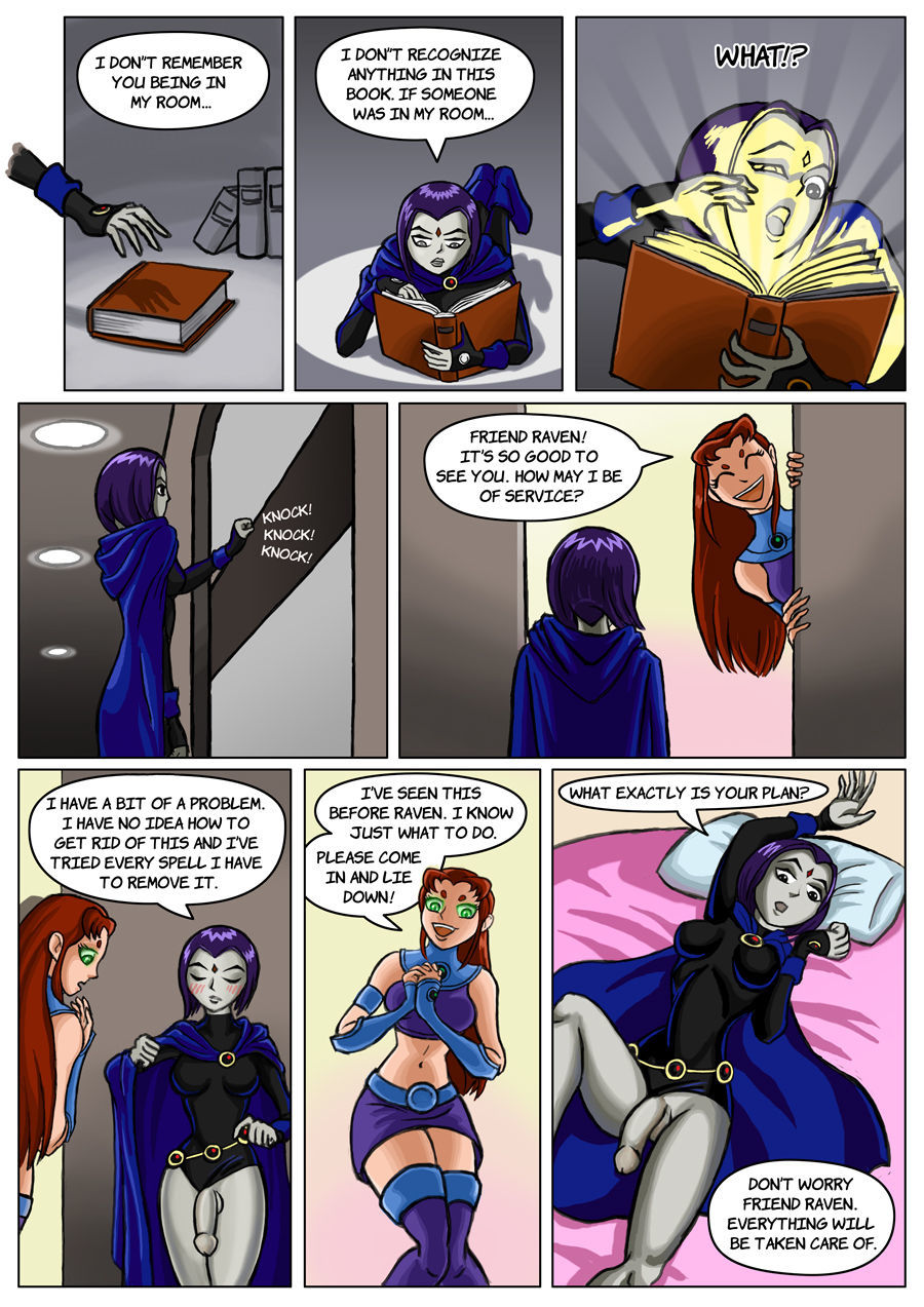 Starfire and Raven Teen Titans (Donutwish) page 1