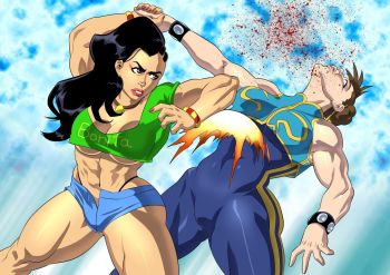 Laura Matsuda vs Chun-Li Alpha (Street Fighter V) cover