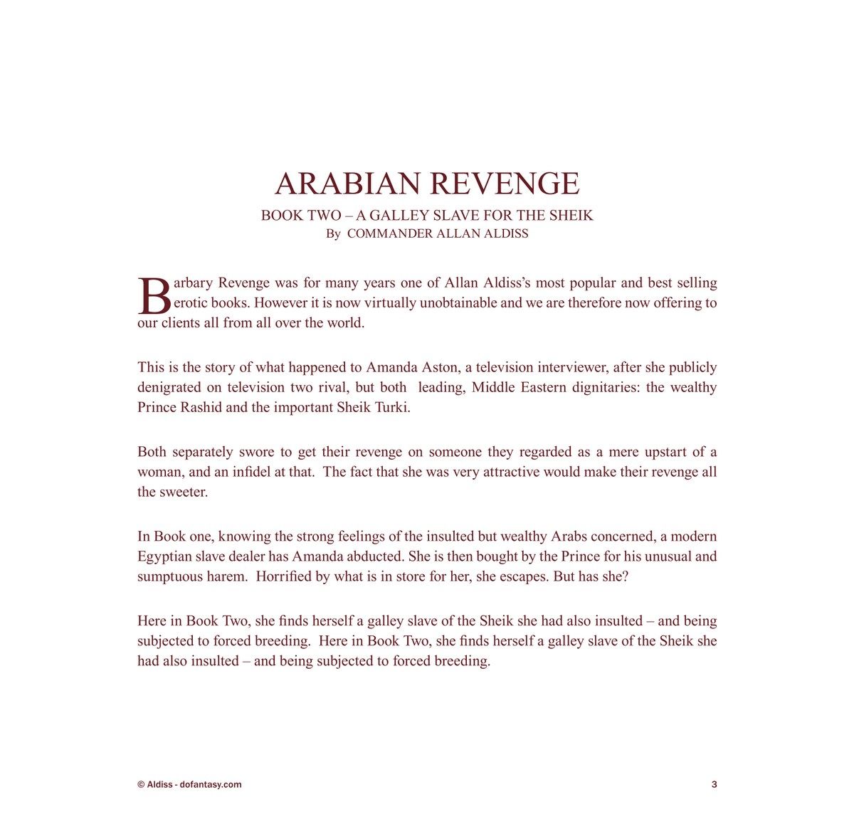 Cagri - Arabian Revenge 2 - Allan Aldiss - A galley Slave for the Sheik page 3