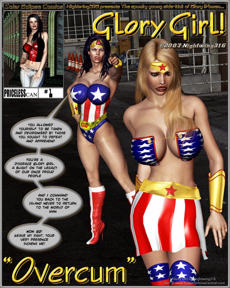 Superheroine-Glory Girl in Over CUM!! page 1