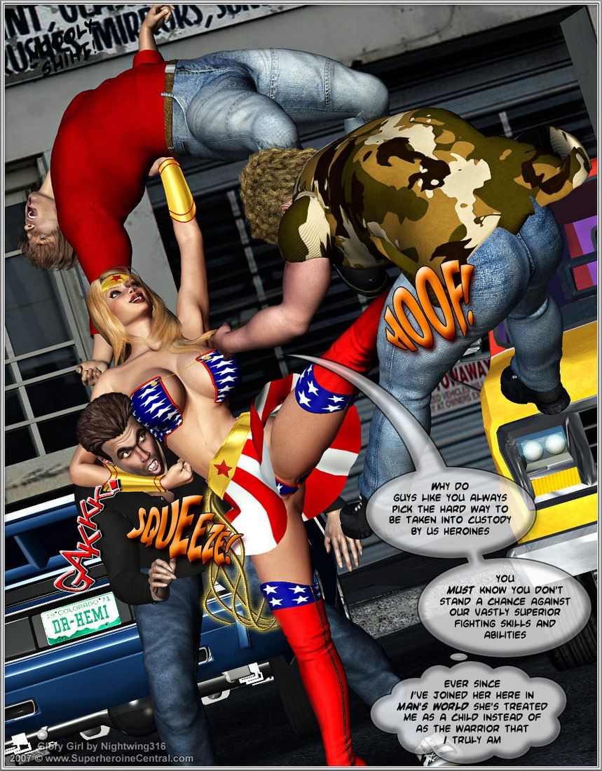 Superheroine-Glory Girl in Over CUM!! page 7