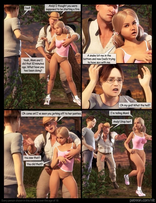 NLT - Family Hike,3D Incest sex page 8