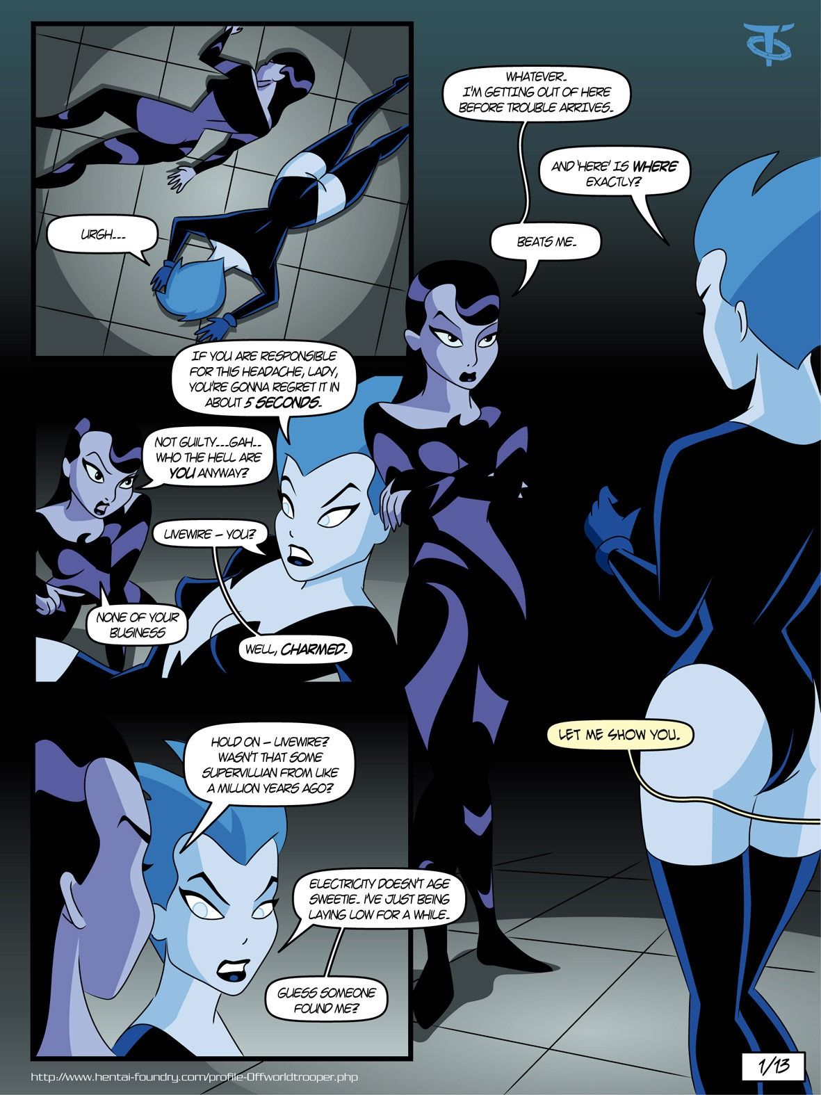Inque and Livewire (Batman Beyond) page 1