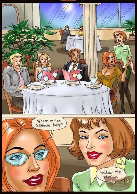Sex In A Restaurant (Mother Son Father Daughter) page 9