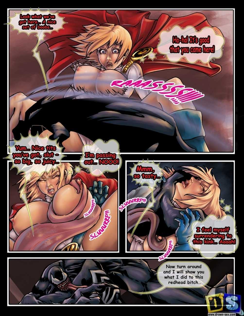 Power Girl vs Venom page 9