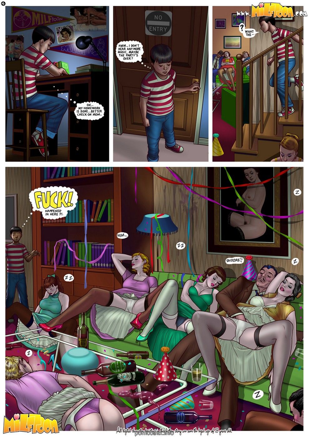 Milftoon - Enjoy the Party-Mom Son Incest page 4