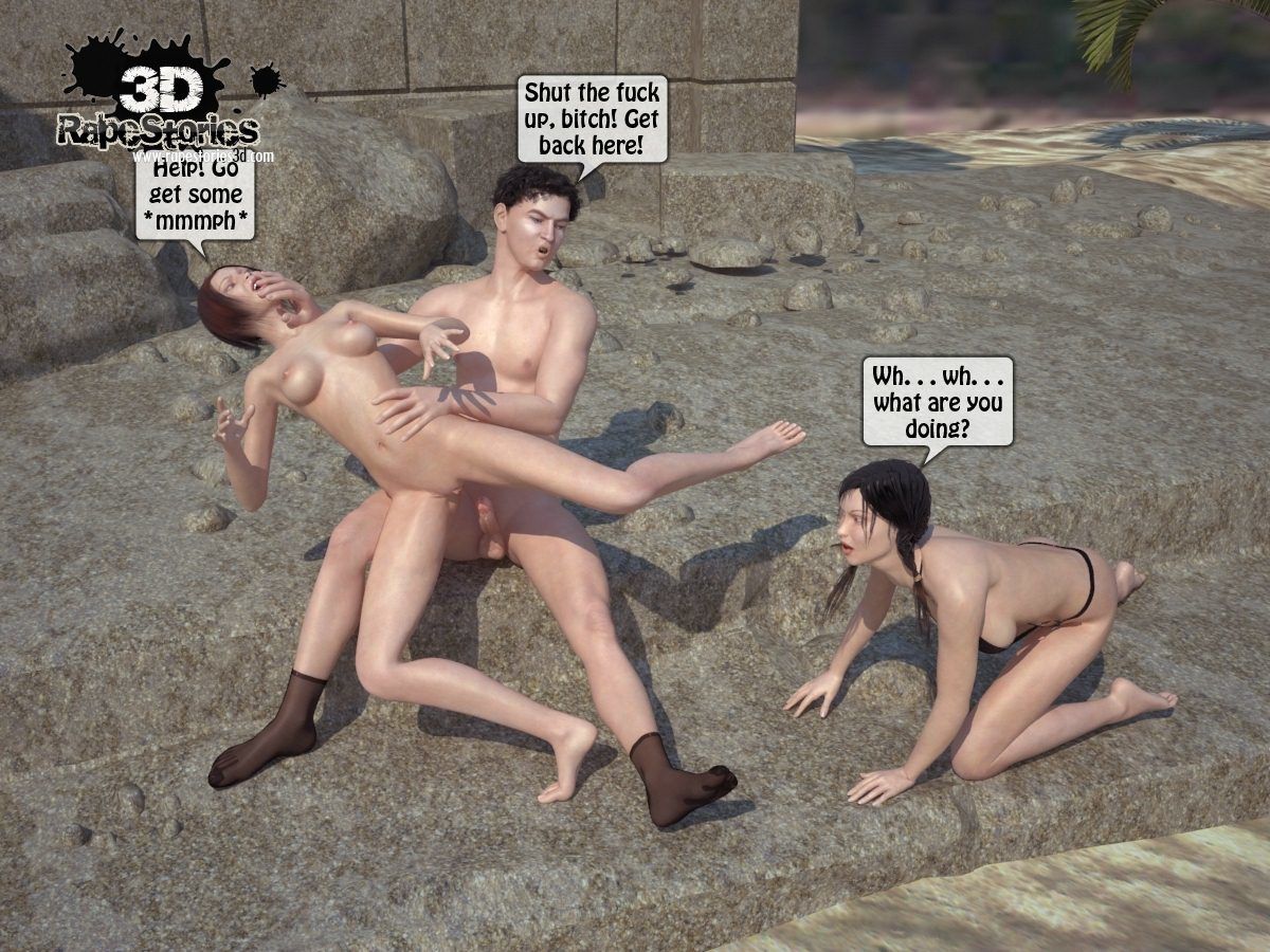 Beach Threesome Sex - 3D R@p Stories page 36