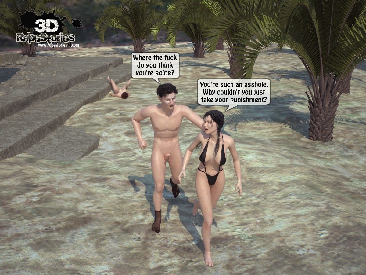 Beach Threesome Sex - 3D R@p Stories page 38