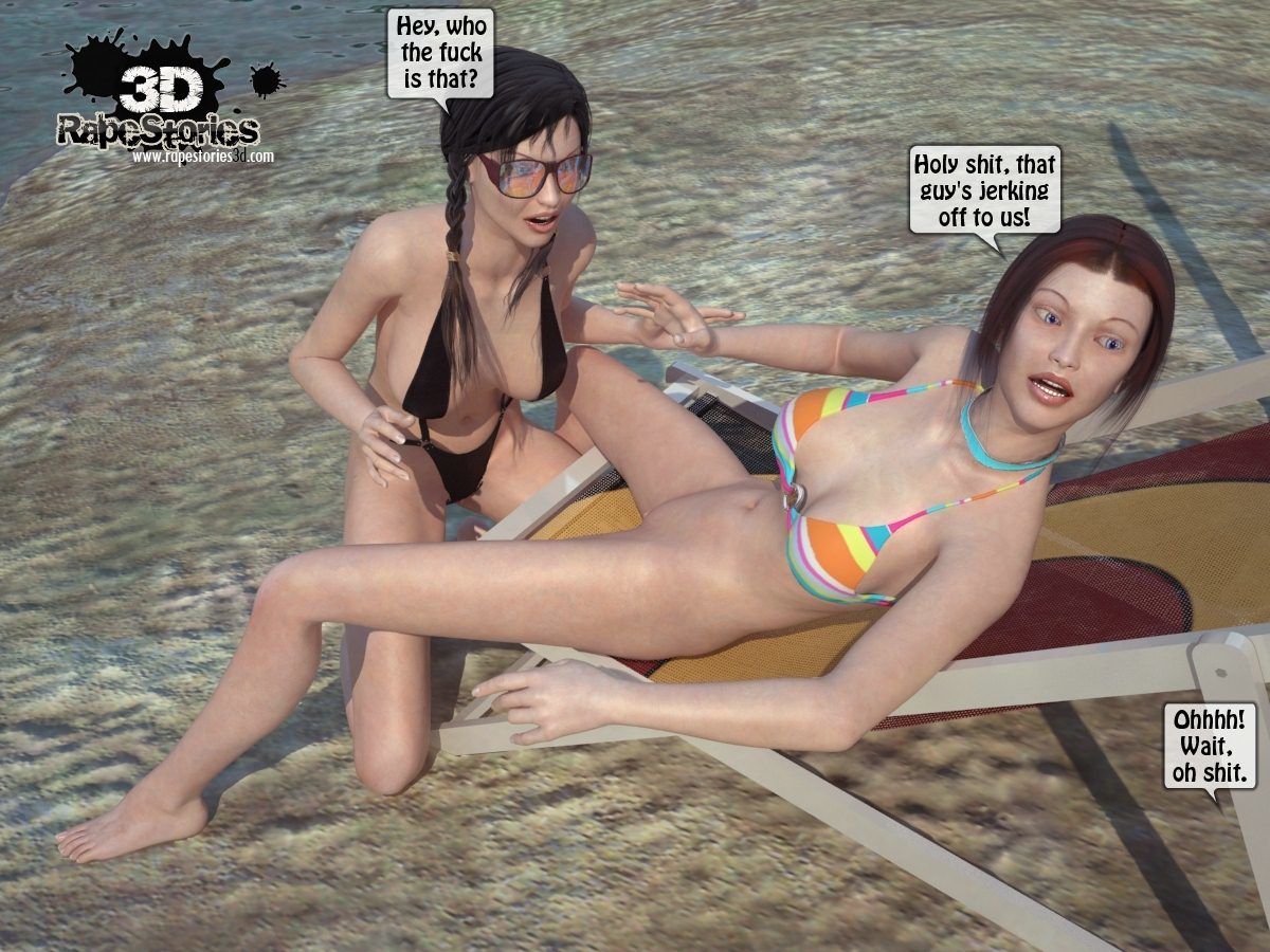 Beach Threesome Sex - 3D R@p Stories page 8