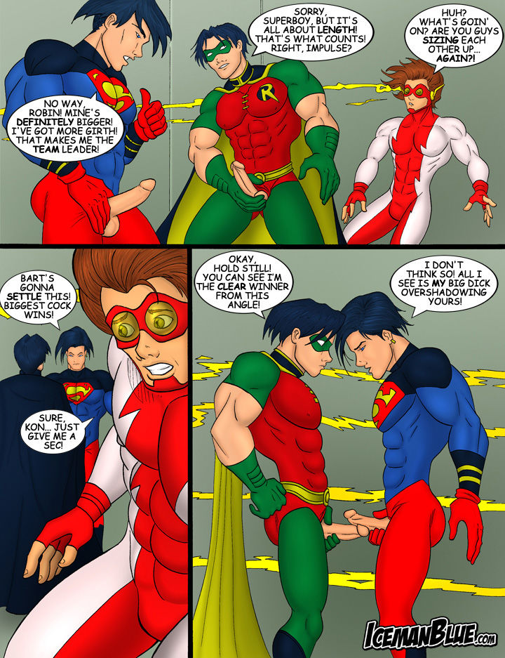 Iceman Blue - Young Justice, Superheros XXX page 2