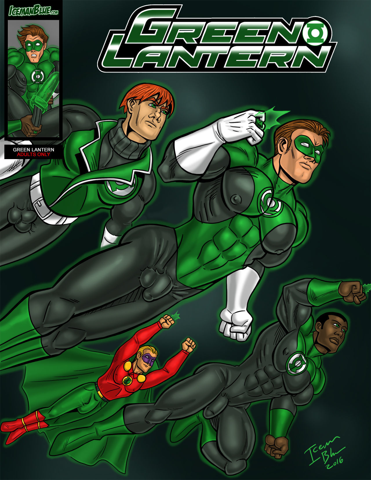 [Iceman Blue] Green Lantern, Superheroes Gay page 1