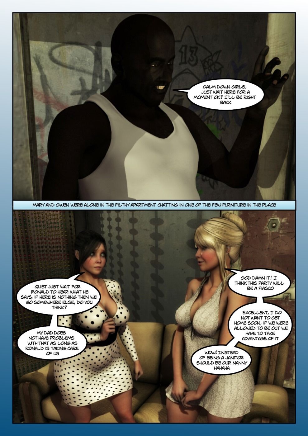 Moiarte3D - The Janitor 03, Interracial page 4