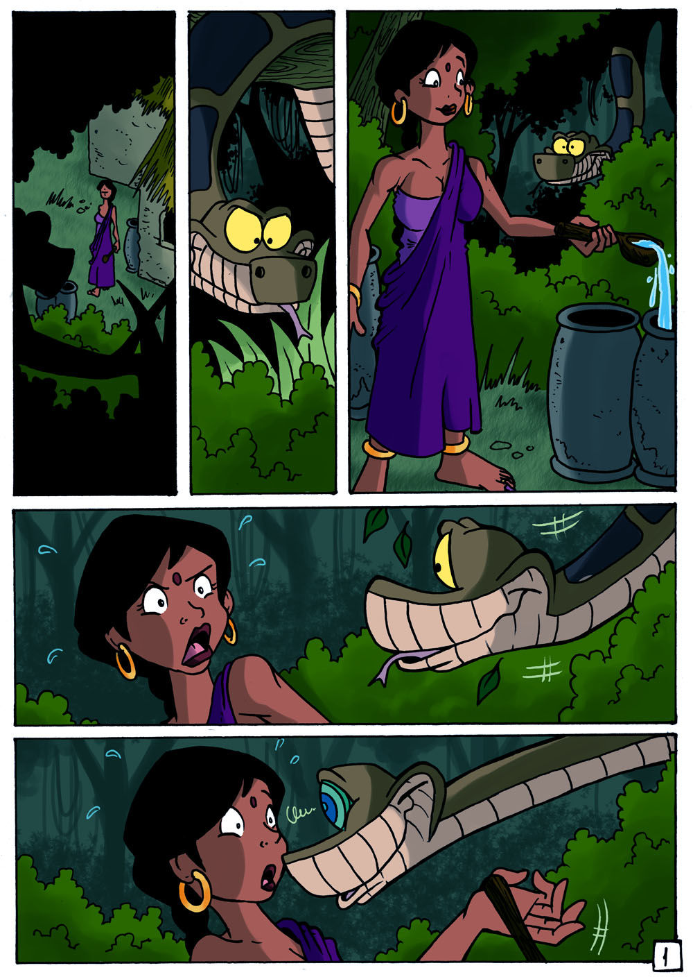 [Jinkslizard] The Jungle Book - Kaa and Shanti page 1