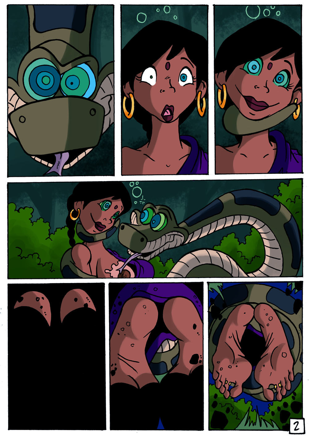[Jinkslizard] The Jungle Book - Kaa and Shanti page 2