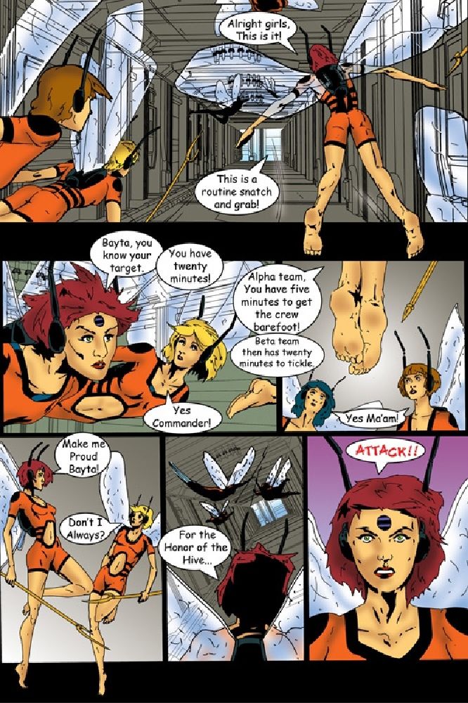 Pulp Tickles Attack of the Bee Girls page 4
