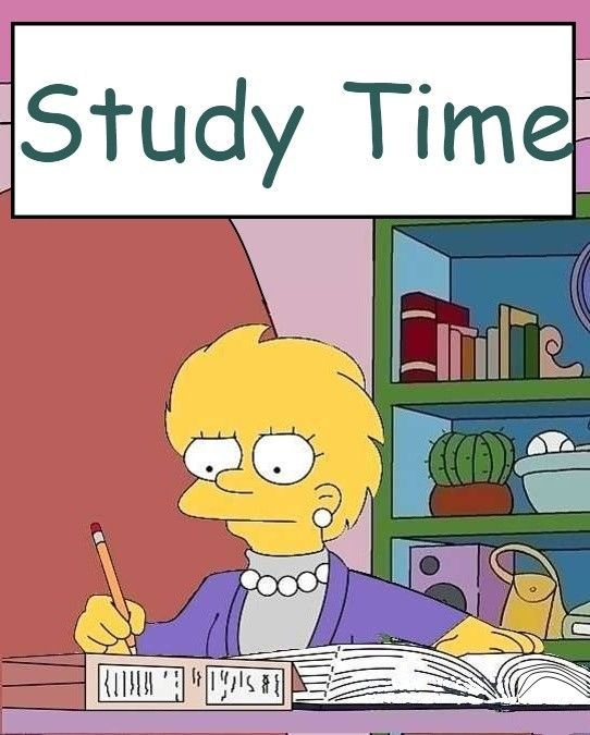 Study Time Lisa Simpson page 1