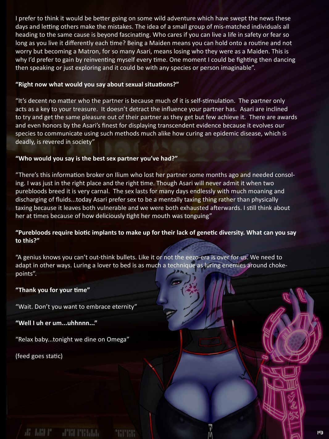 FORNAX The galaxys finest xenophilia (Mass Effect) page 19