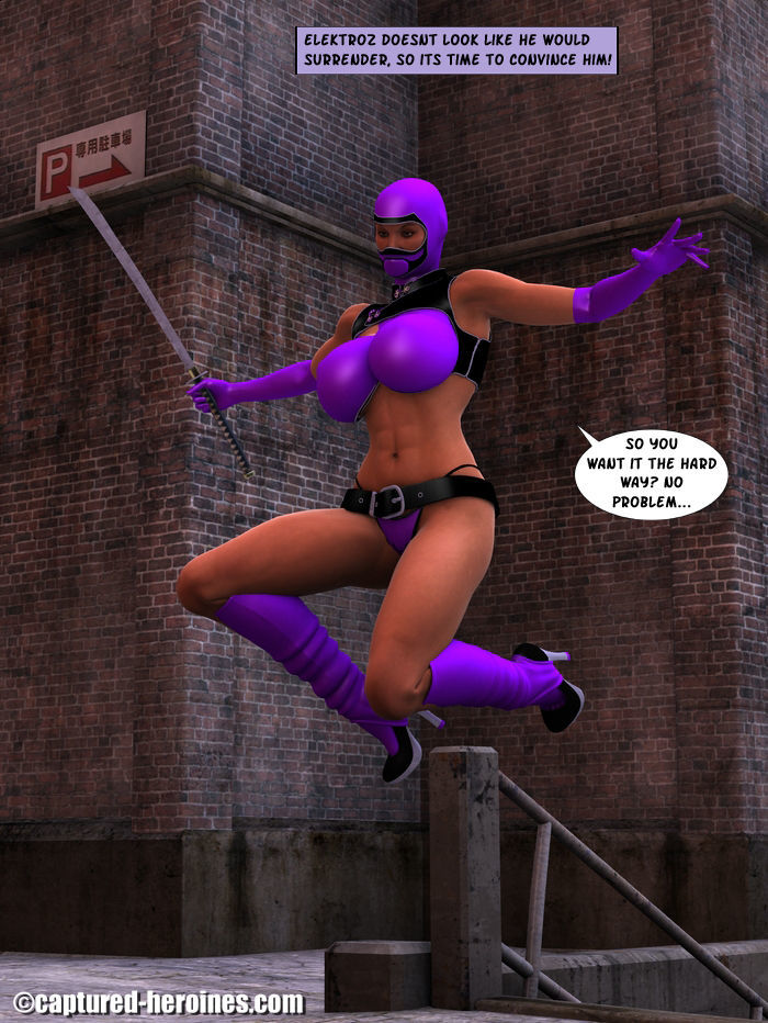 Justice Ninja vs Electroz Captured Heroine page 5