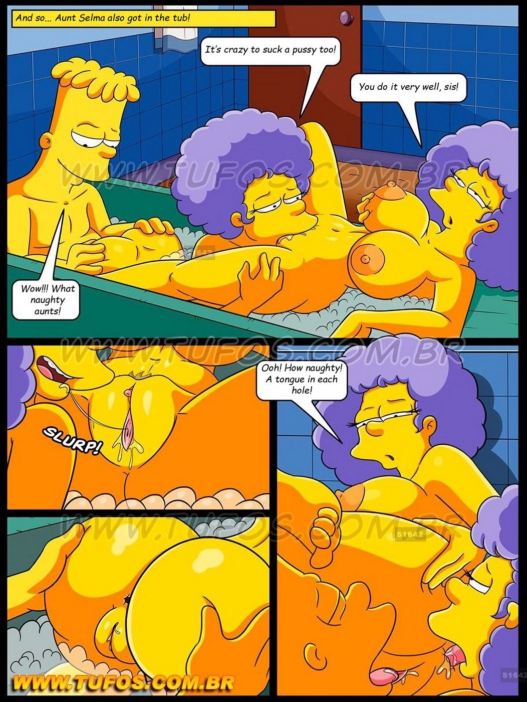 In The Bathtub With My Aunts - The Simpsons 8 Tufos page 7
