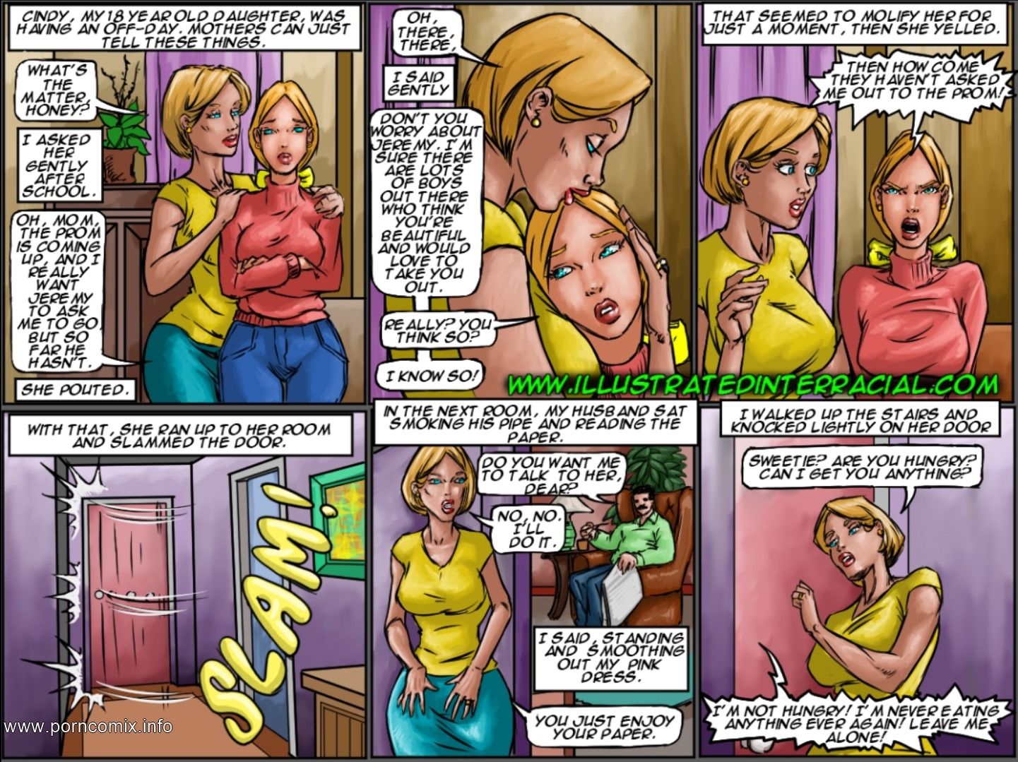 Mother Daughter Day illustrated interracial page 2