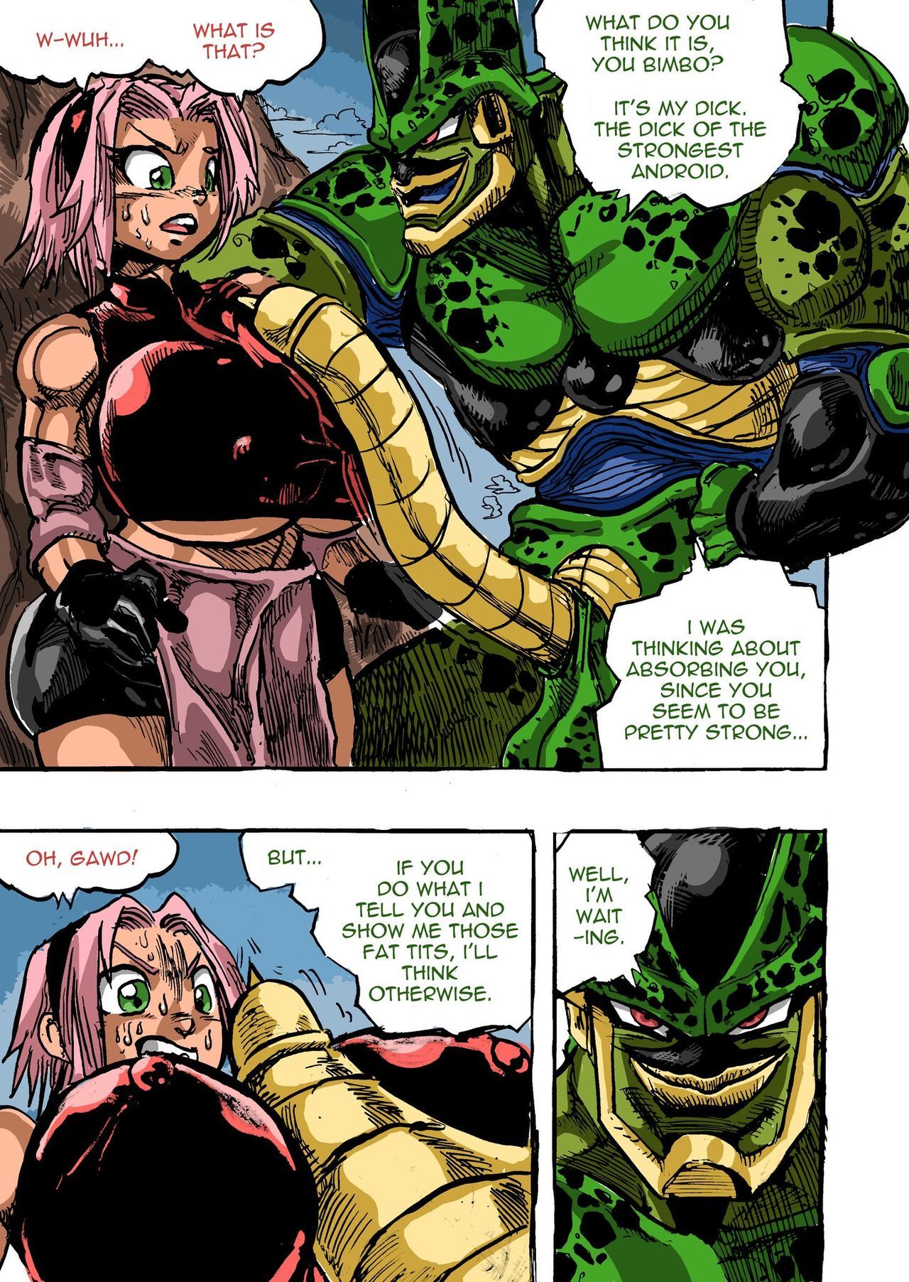 Sakura X Cell Dragon Ball Z and Naruto (GoudaCheeseDunn) page 1