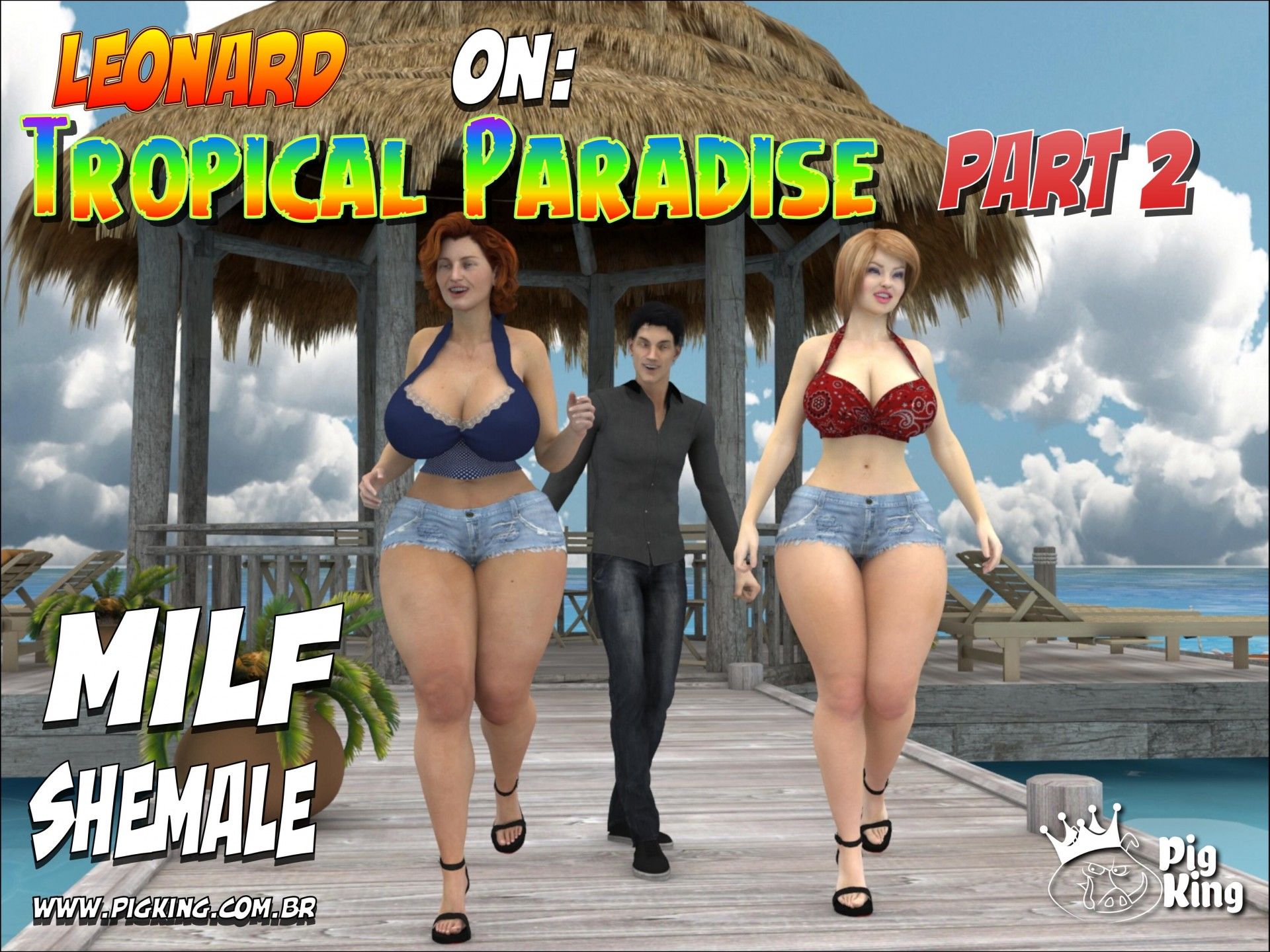 Tropical Paradise Part 2 PigKing Shemale page 1
