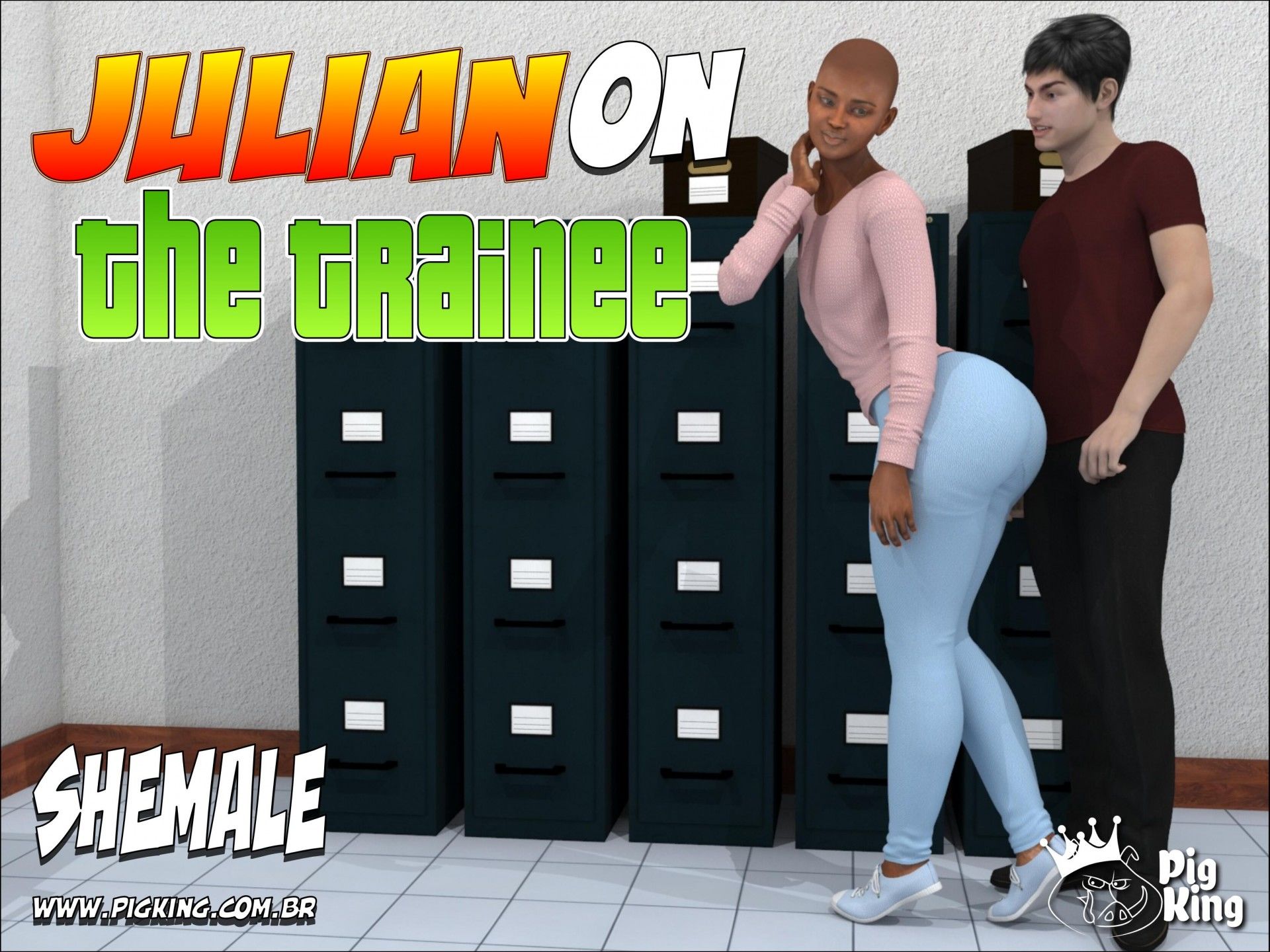 Julian on The Trainee PigKing Shemale page 1