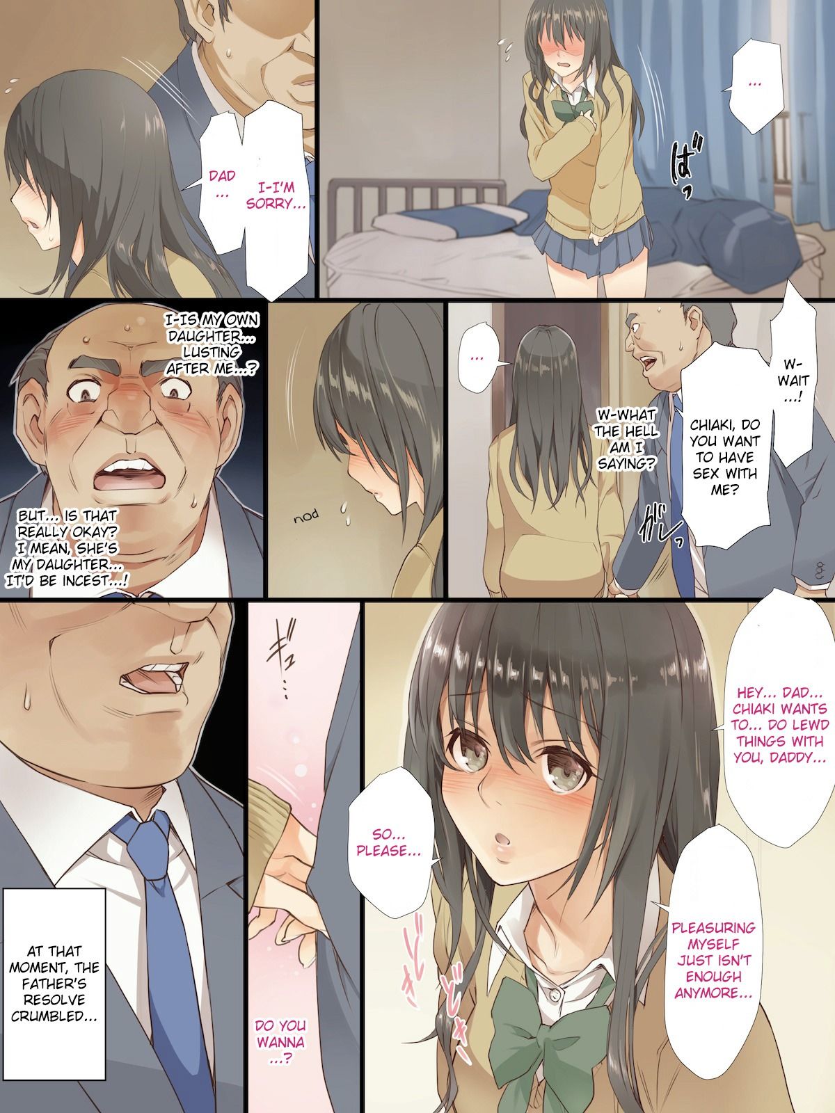 First Creampie Sex Between Father and Daughter Nakadashi Hatsu Ecchi page 4