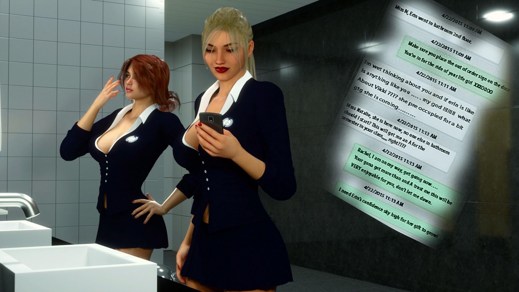 Erin and Vikki 4 Bathroom Break (3Dzen) page 4