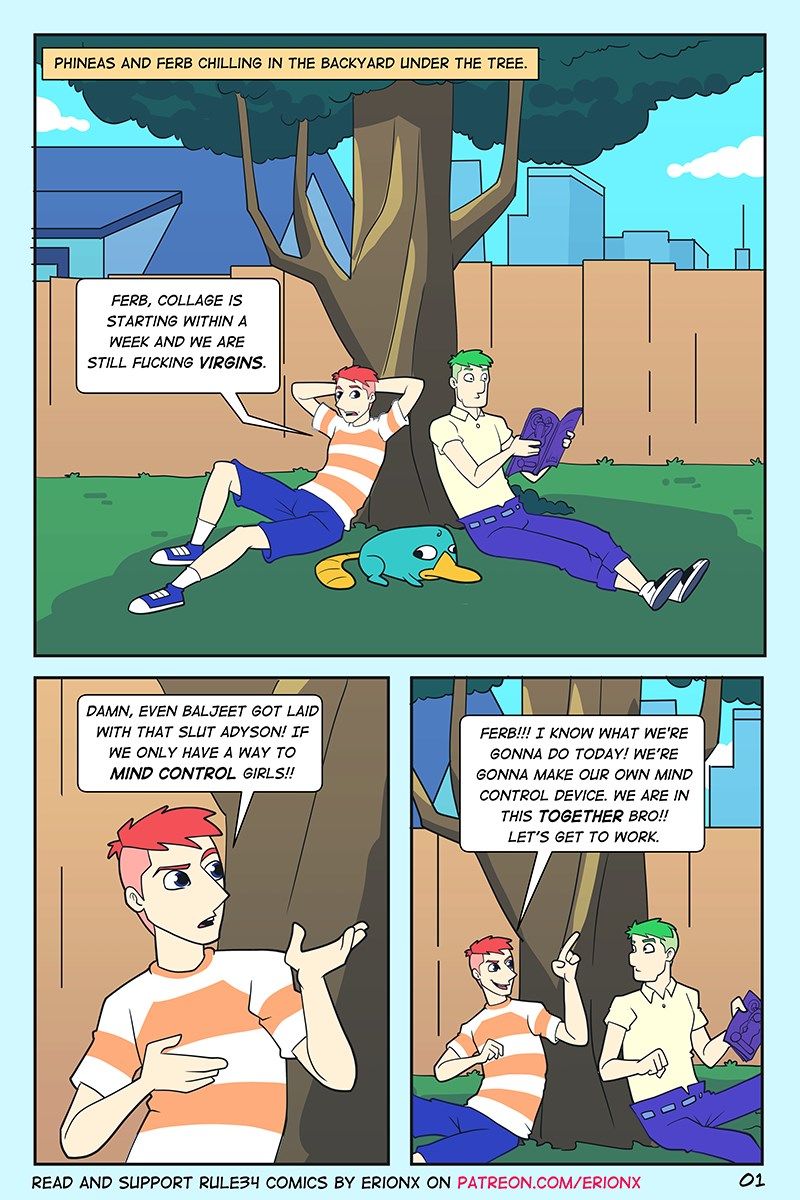 Pervy Fellas - Erionx (Phineas and Ferb) page 2