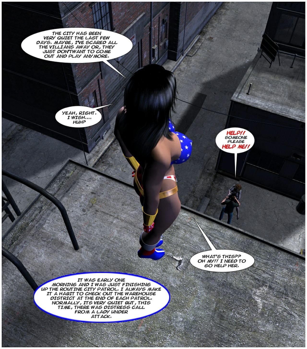American Amazon - Simple Shorts The Alleyway [Dumbtime] page 3