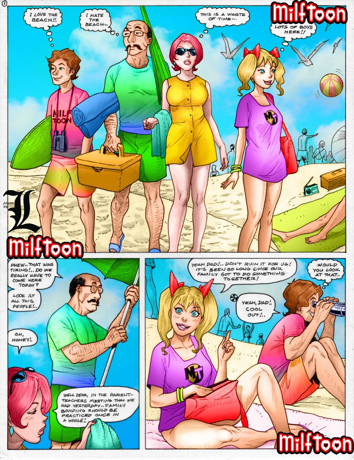 Milftoon Family Color by L page 2