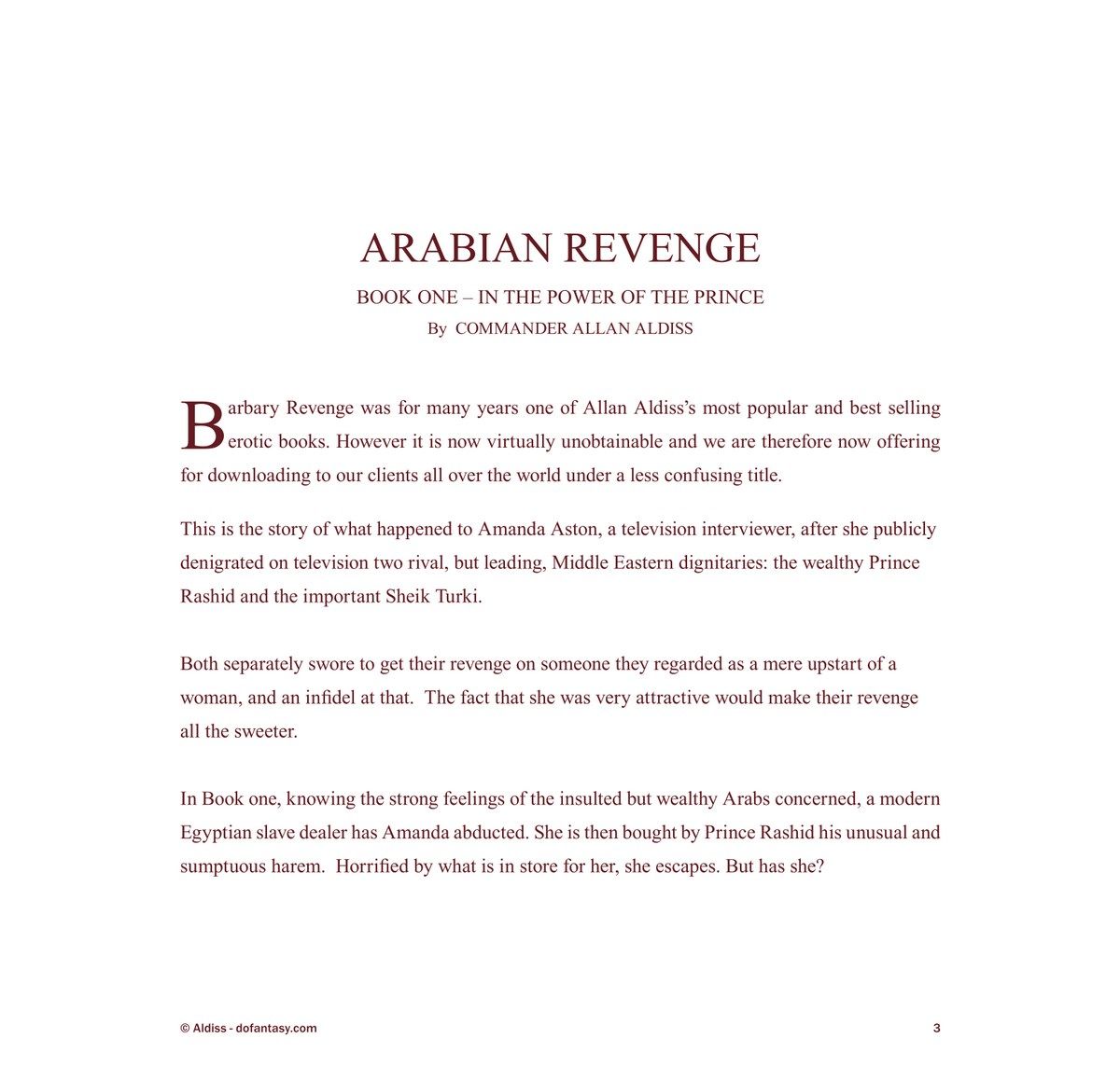 Cagri - Arabian Revenge Part 1 Allan Aldiss page 3