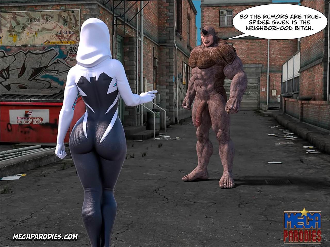 Spider Gwen X Rhino Part 2 by Mega Parodies page 3