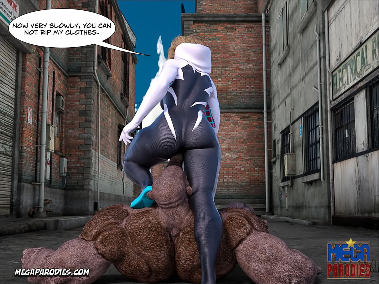 Spider Gwen X Rhino Part 2 by Mega Parodies page 35