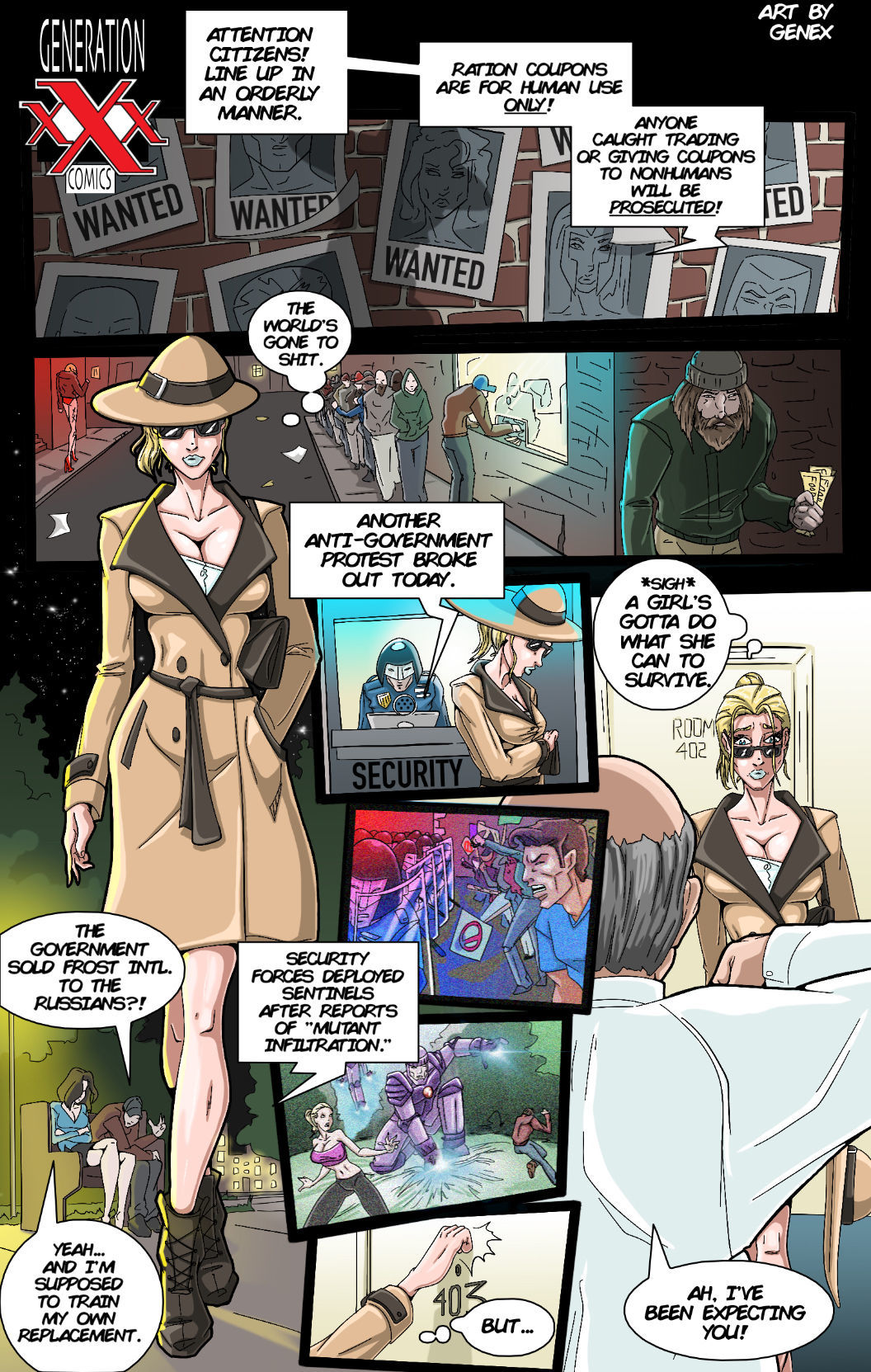 Emma Frost AltFuture X-Men by Genex page 1