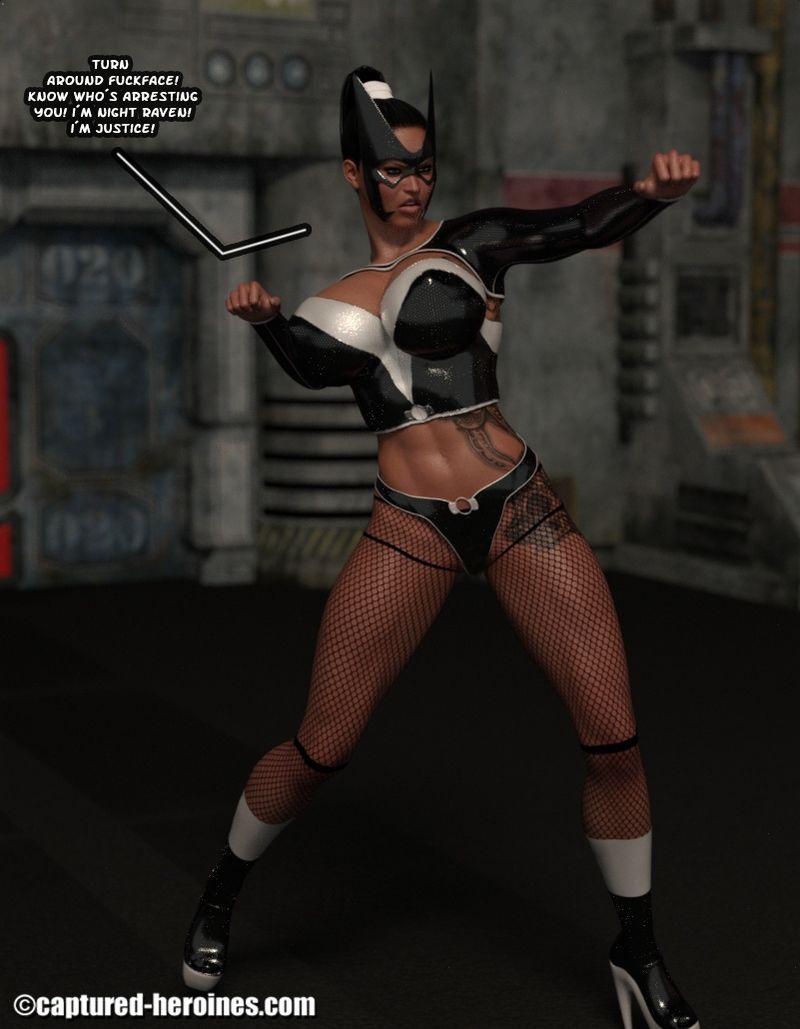 Night Raven vs Punk Doc - Captured Heroines page 3