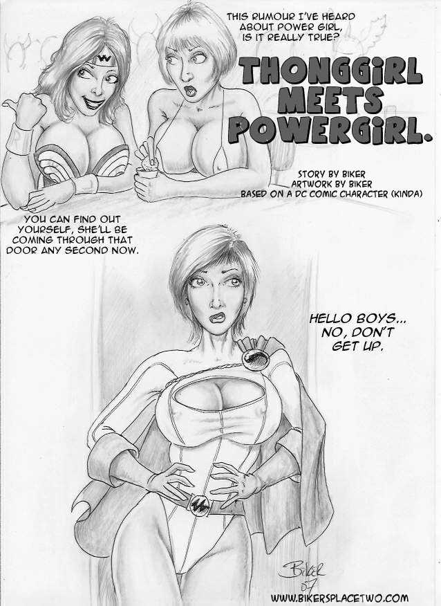 Thong Girl Meets Power Girl page 1