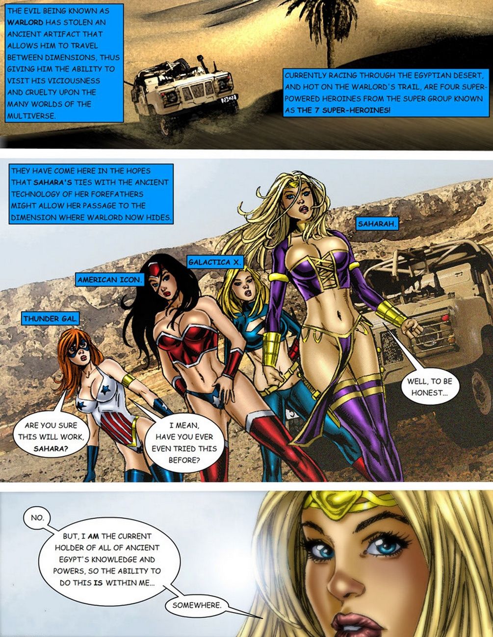 9 Superheroines VS Warlord 1 page 2